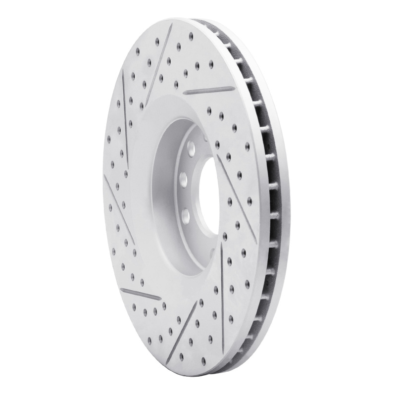 Cadillac Bls Brake Rotor (1) - Front Right - DFC - Drilled & Slotted Geoperformance - `03-`11