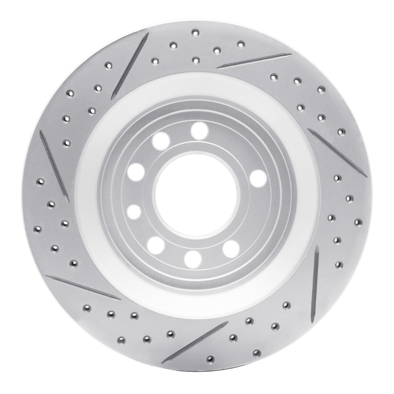 Saab 45903 Brake Rotor (1) - Rear Right - DFC - Drilled & Slotted Geoperformance - `08-`11
