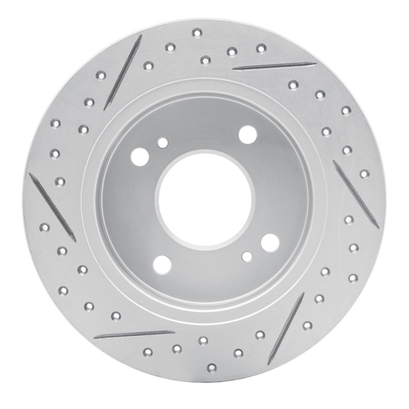 Infiniti G20 Brake Rotor (1) - Rear Right - DFC - Drilled & Slotted Geoperformance - `90-`06