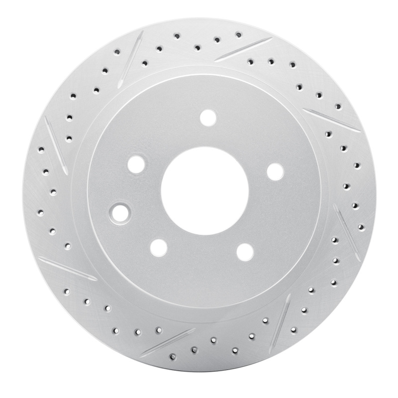 Infiniti G35 Brake Rotor (1) - Rear Left - DFC - Drilled & Slotted Geoperformance - `02-`25