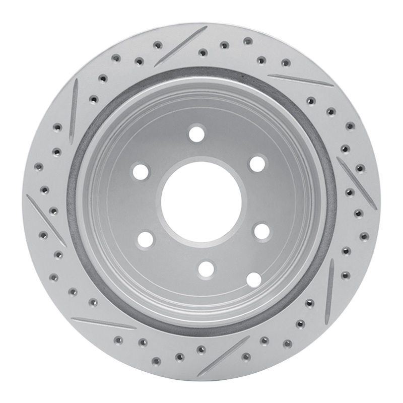 Nissan Frontier Brake Rotor (1) - Rear Right - DFC - Drilled & Slotted Geoperformance - `05-`25