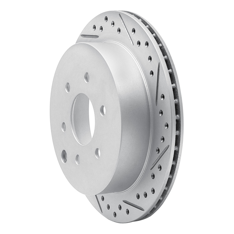 Nissan Frontier Brake Rotor (1) - Rear Right - DFC - Drilled & Slotted Geoperformance - `05-`25