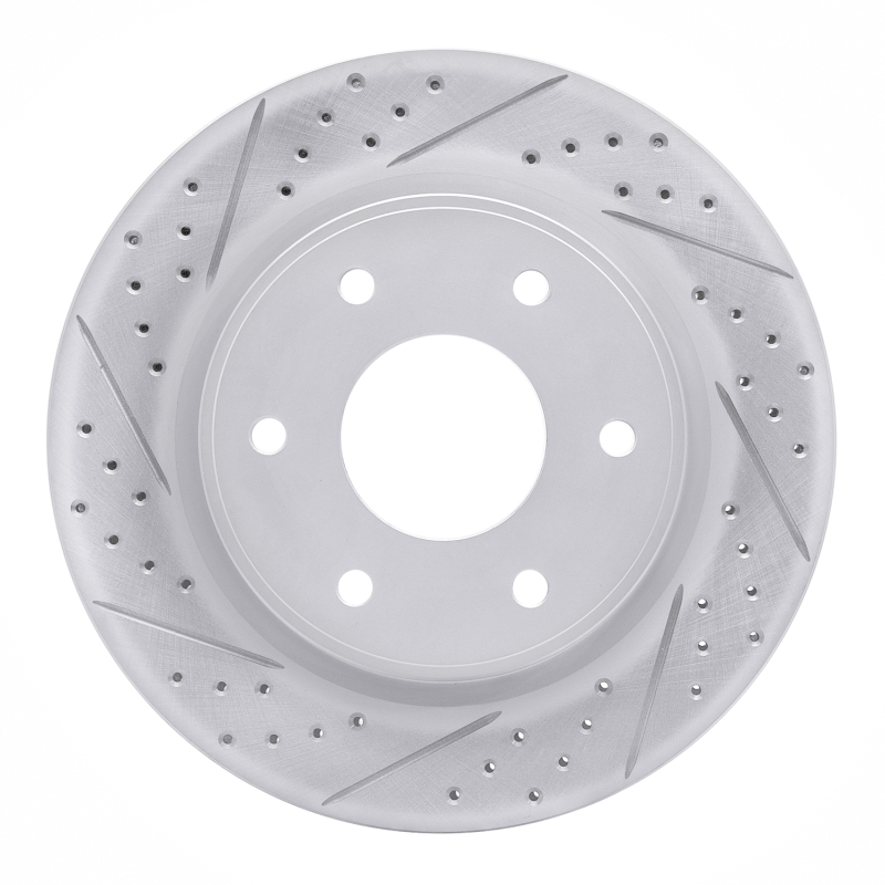 Infiniti Qx56 Brake Rotor (1) - Front Left - DFC - Geoperformance Drilled & Slotted - `05-`07
