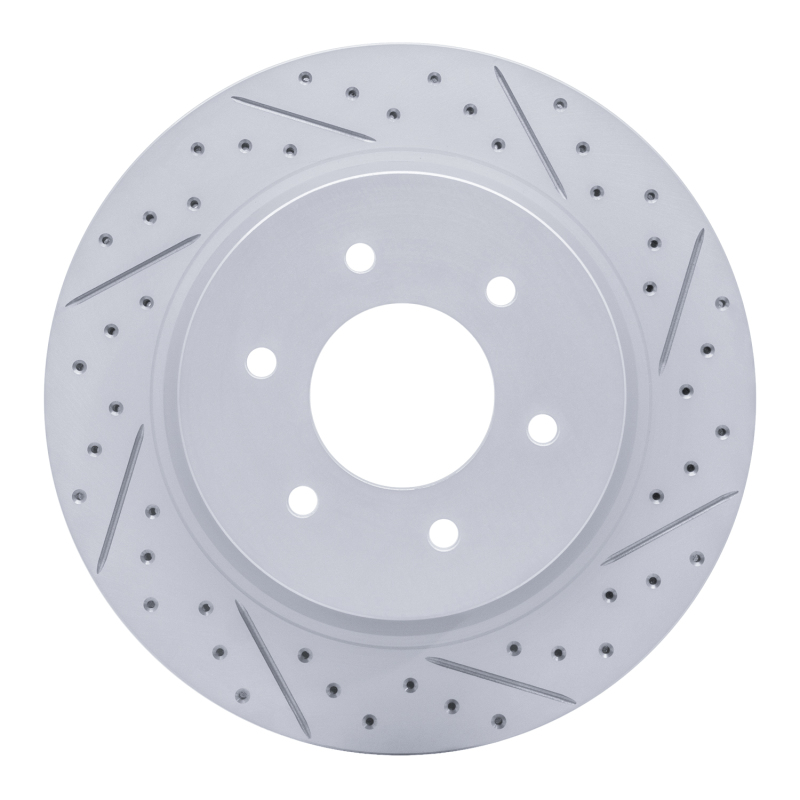 Nissan Titan XD Brake Rotor (1) - Front Right - DFC - Drilled & Slotted Geoperformance - `16-`24