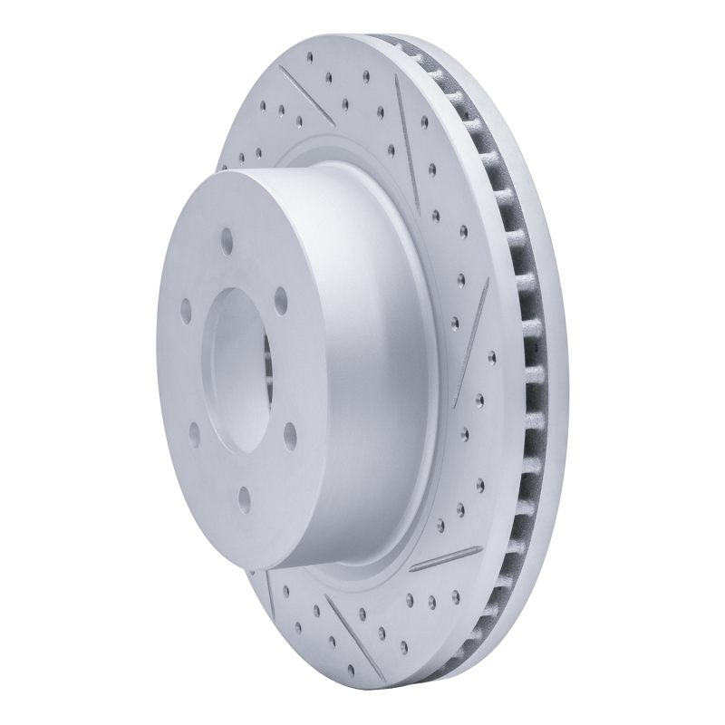 Nissan Titan XD Brake Rotor (1) - Front Right - DFC - Drilled & Slotted Geoperformance - `16-`24