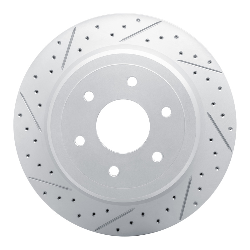 Nissan Titan XD Brake Rotor (1) - Rear Left - DFC - Drilled & Slotted Geoperformance - `16-`24