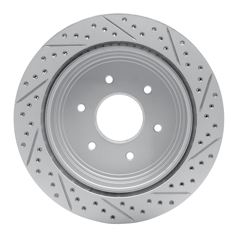 Nissan Titan Brake Rotor (1) - Rear Left - DFC - Drilled & Slotted Geoperformance - `17-`24