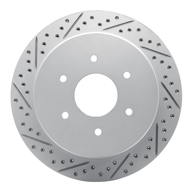 Nissan Titan Brake Rotor (1) - Rear Left - DFC - Drilled & Slotted Geoperformance - `17-`24