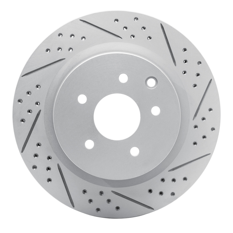Infiniti G35 Brake Rotor (1) - Rear Right - DFC - Drilled & Slotted Geoperformance - `03-`08