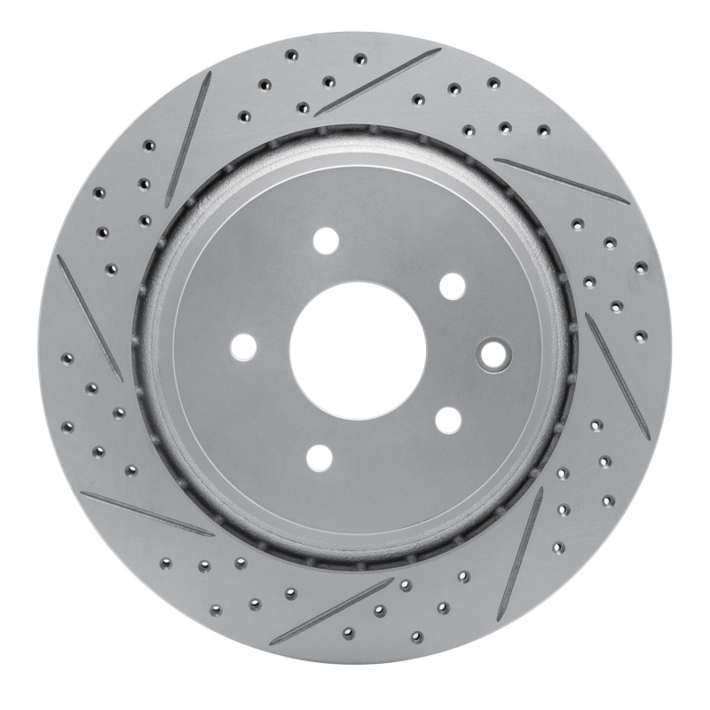 Infiniti G37 Brake Rotor (1) - Rear Left - DFC - Drilled & Slotted Geoperformance - `07-`15