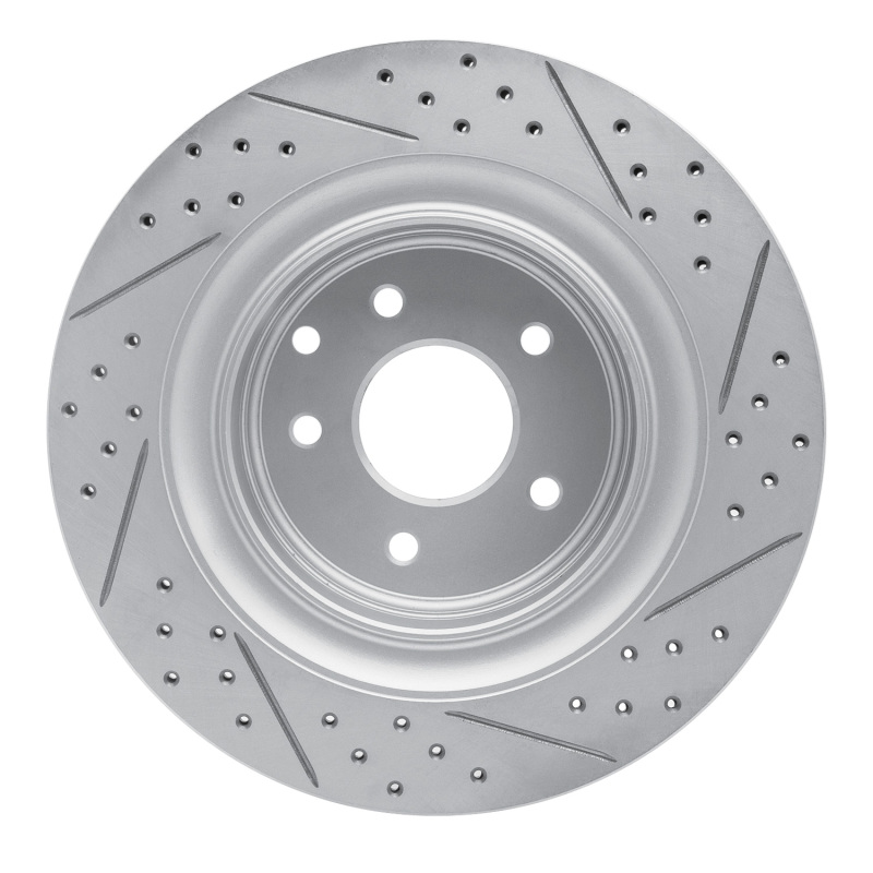 Infiniti G37 Brake Rotor (1) - Rear Left - DFC - Drilled & Slotted Geoperformance - `07-`15