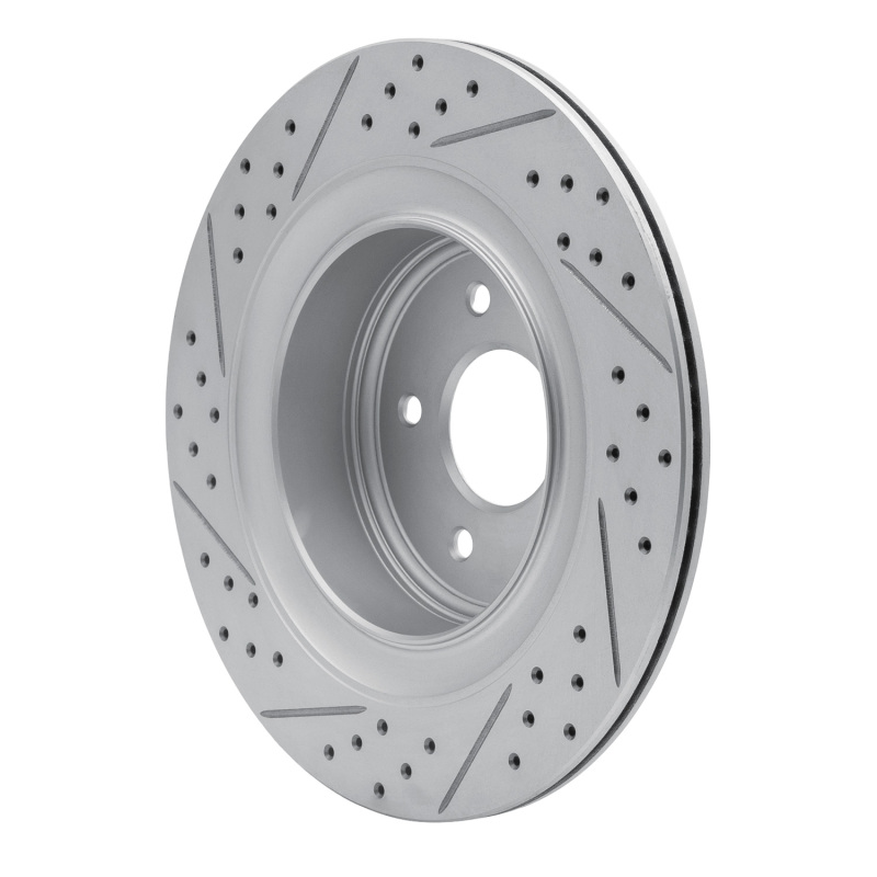 Infiniti Q60 Brake Rotor (1) - Rear Right - DFC - Geoperformance Drilled & Slotted - `07-`15