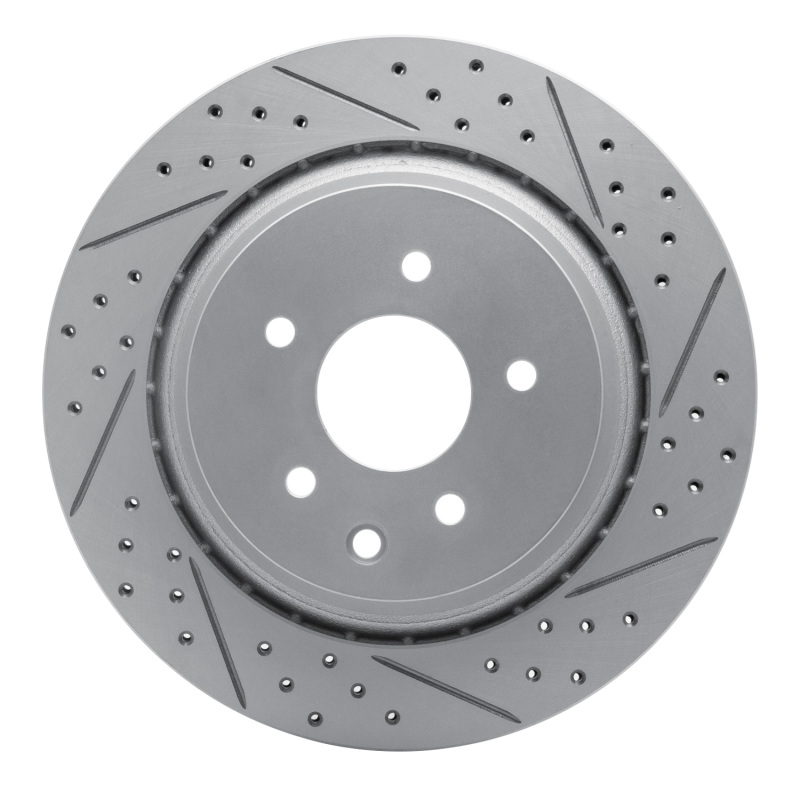 Infiniti Q60 Brake Rotor (1) - Rear Right - DFC - Geoperformance Drilled & Slotted - `07-`15