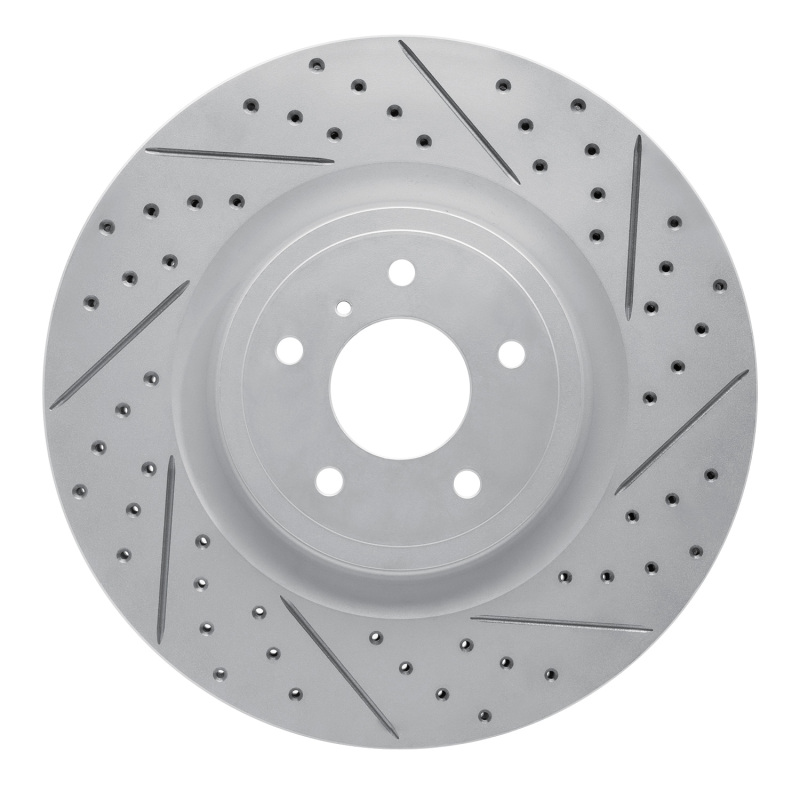 Infiniti Q70L Brake Rotor (1) - Front Right - DFC - Geoperformance - Drilled & Slotted - `08-`25 Infiniti Q70L Brake Rotor (1) - Front Right - DFC - Geoperformance - Drilled & Slotted - `08-`25