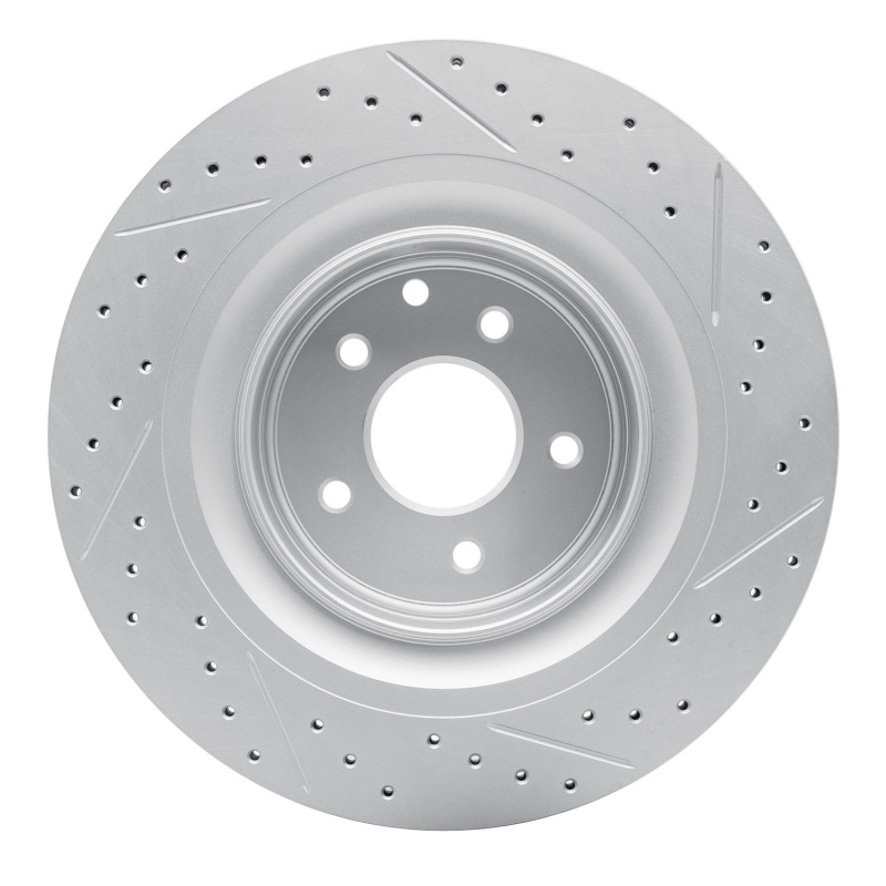 Infiniti G37 Brake Rotor (1) - Rear Left - DFC - Drilled & Slotted Geoperformance - `08-`25