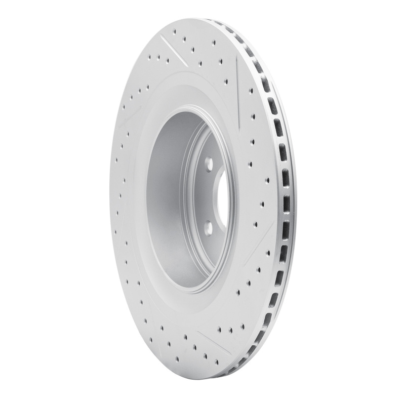 Infiniti G37 Brake Rotor (1) - Rear Left - DFC - Drilled & Slotted Geoperformance - `08-`25