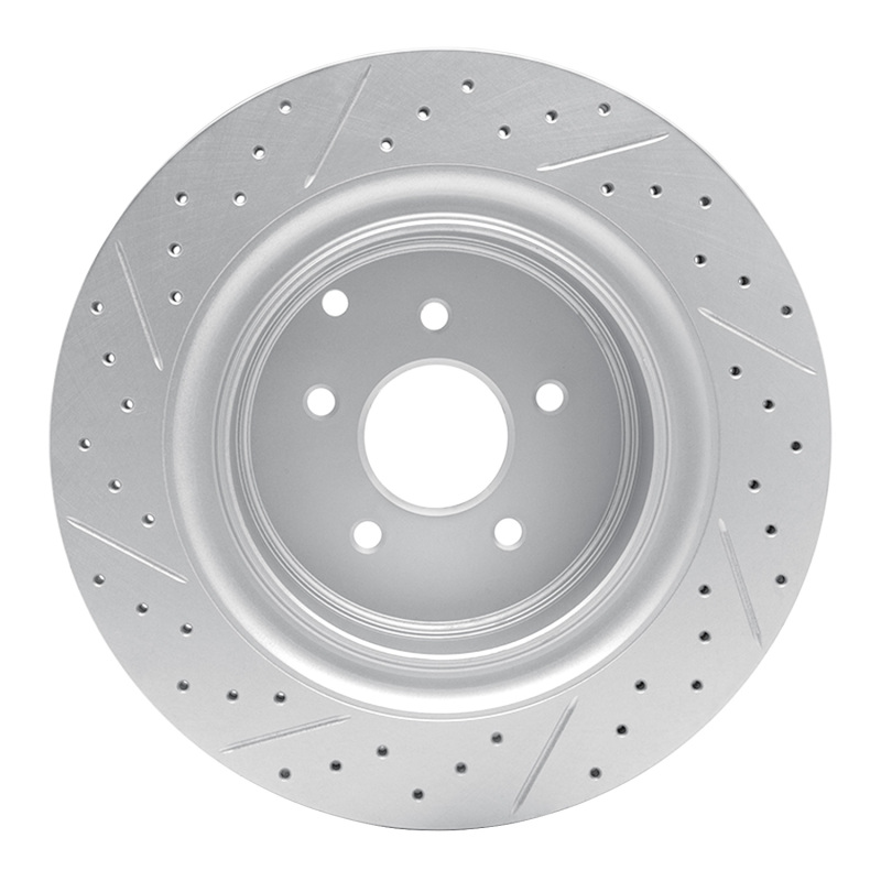 Infiniti Q70 Brake Rotor (1) - Rear Right - DFC - Drilled & Slotted Geoperformance - `09-`24