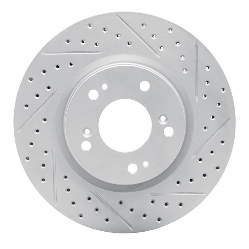 Mitsubishi Eclipse Brake Rotor (1) - Front Right - DFC - Geoperformance Drilled & Slotted - `04-`12