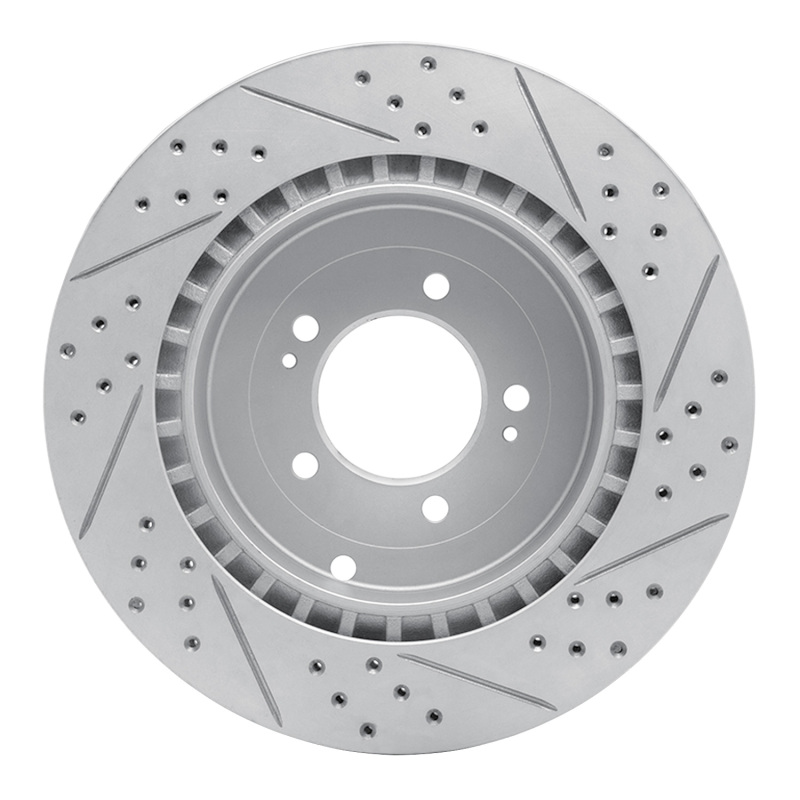 Mitsubishi Lancer Brake Rotor (1) - Rear Left - DFC - Drilled & Slotted Geoperformance - `08-`15