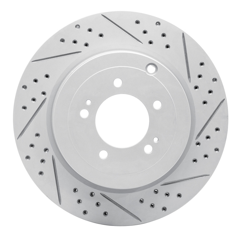 Mitsubishi Lancer Brake Rotor (1) - Rear Right - DFC - Geoperf Drilled & Slotted - `08-`15 Mitsubishi Lancer Brake Rotor (1) - Rear Right - DFC - Geoperf Drilled & Slotted - `08-`15