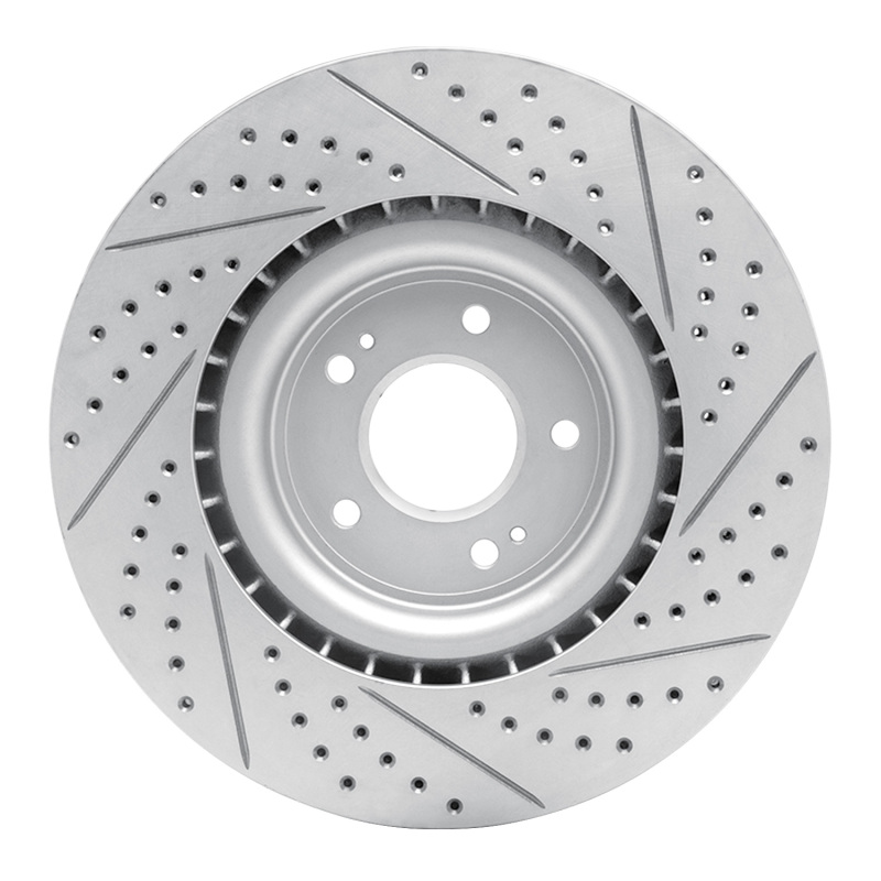 Mitsubishi Lancer Brake Rotor (1) - Front Left - DFC - Geoperformance Drilled & Slotted - `08-`15