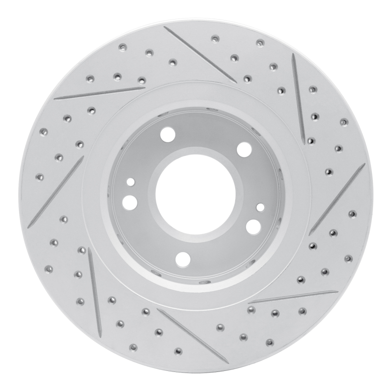 Mitsubishi Lancer Brake Rotor (1) - Front Left - DFC - Drilled & Slotted Geoperformance - `09-`15