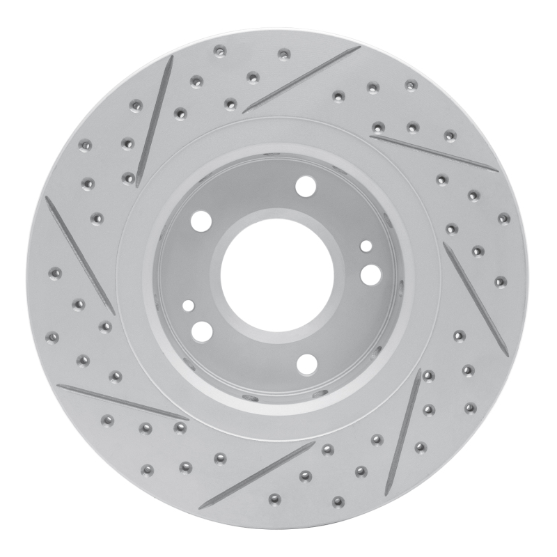Mitsubishi Lancer Brake Rotor (1) - Front Right - DFC - Geoperformance Rotor - Drilled and Slotted - `09-`15