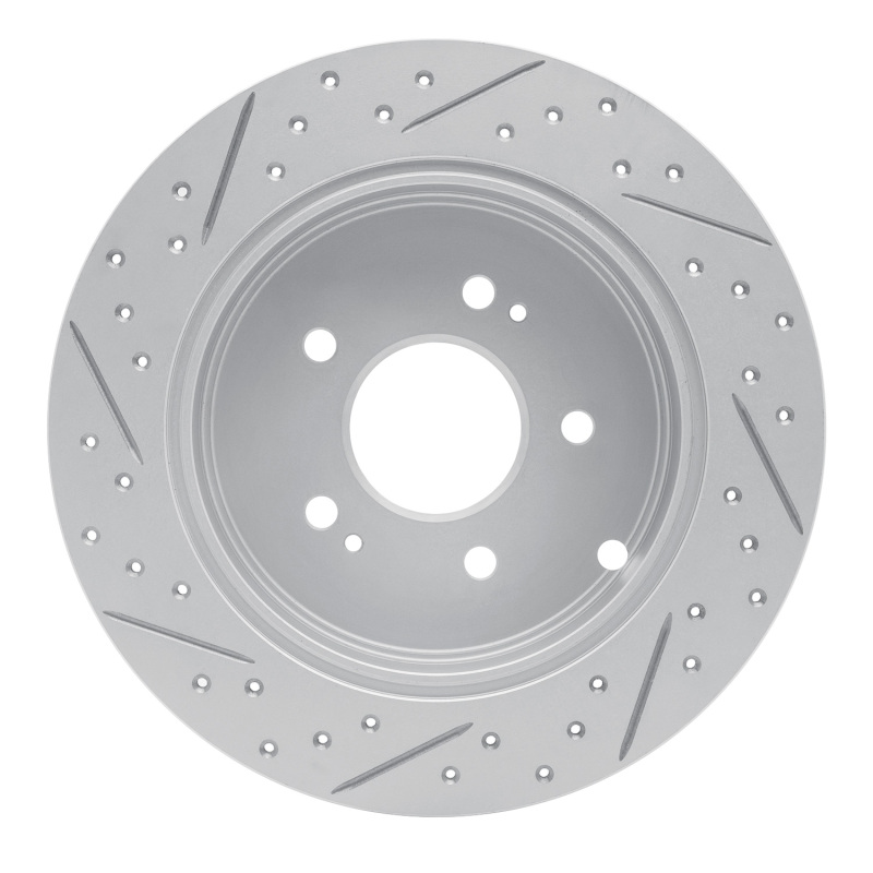 Mitsubishi Endeavor Brake Rotor (1) - Rear Right - DFC - Geoperformance Drilled & Slotted - `04-`11