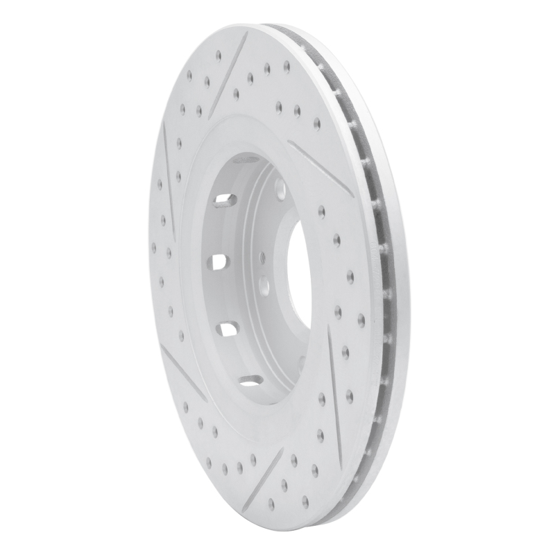 Mitsubishi Outlander Brake Rotor (1) - Front Right - DFC - Drilled & Slotted Geoperformance - `05-`22