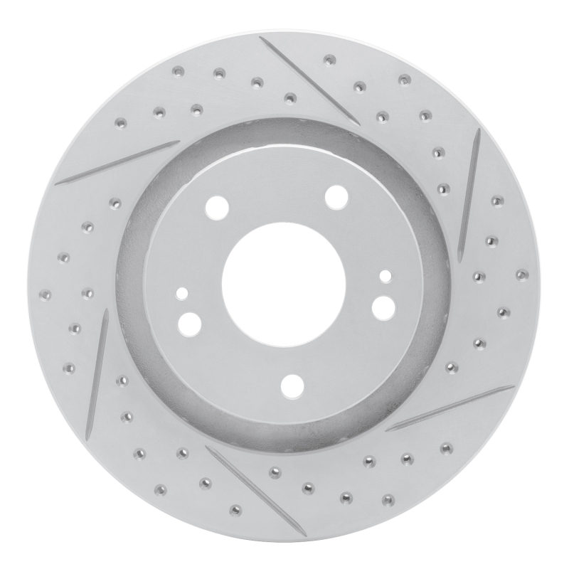 Mitsubishi Outlander Brake Rotor (1) - Front Right - DFC - Drilled & Slotted Geoperformance - `05-`22