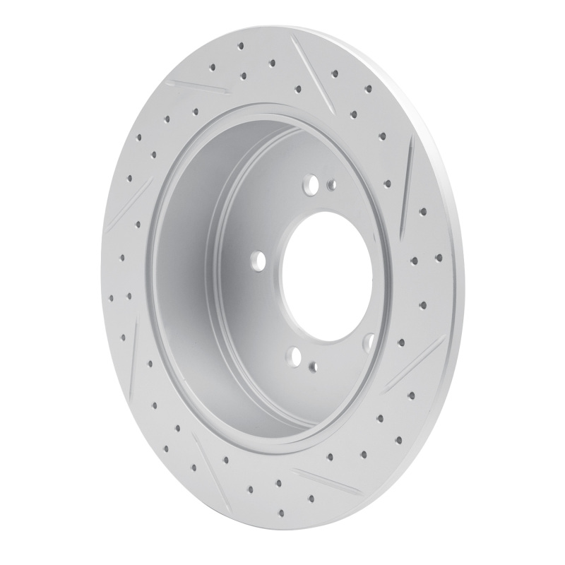 Mitsubishi Lancer Brake Rotor (1) - Rear Left - DFC - Drilled & Slotted Geoperformance - `07-`15