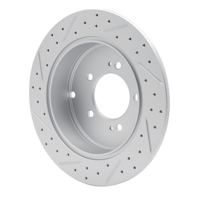 Mitsubishi Lancer Brake Rotor (1) - Rear Right - DFC - Drilled & Slotted Geoperformance - `07-`15