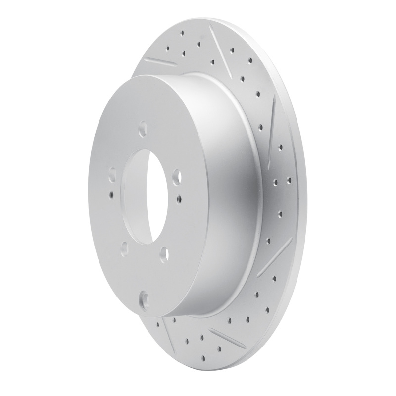 Mitsubishi Lancer Brake Rotor (1) - Rear Right - DFC - Drilled & Slotted Geoperformance - `07-`15