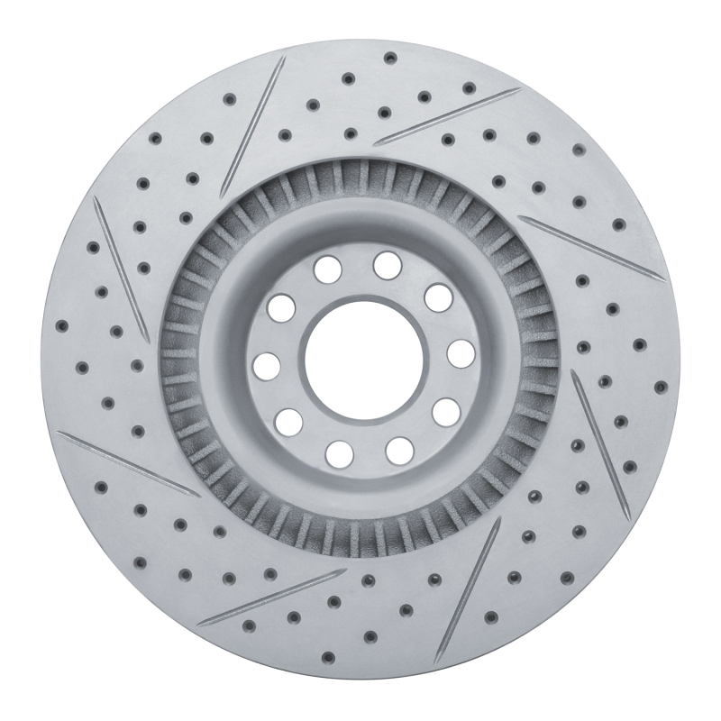 Audi S8 Brake Rotor (1) - Front Right - DFC - Drilled & Slotted Geoperformance - `01-`03