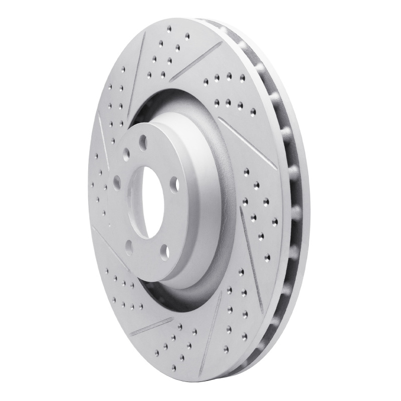 Audi A6 Quattro Brake Rotor (1) - Front Left - DFC - Drilled & Slotted Geoperformance - `05-`11