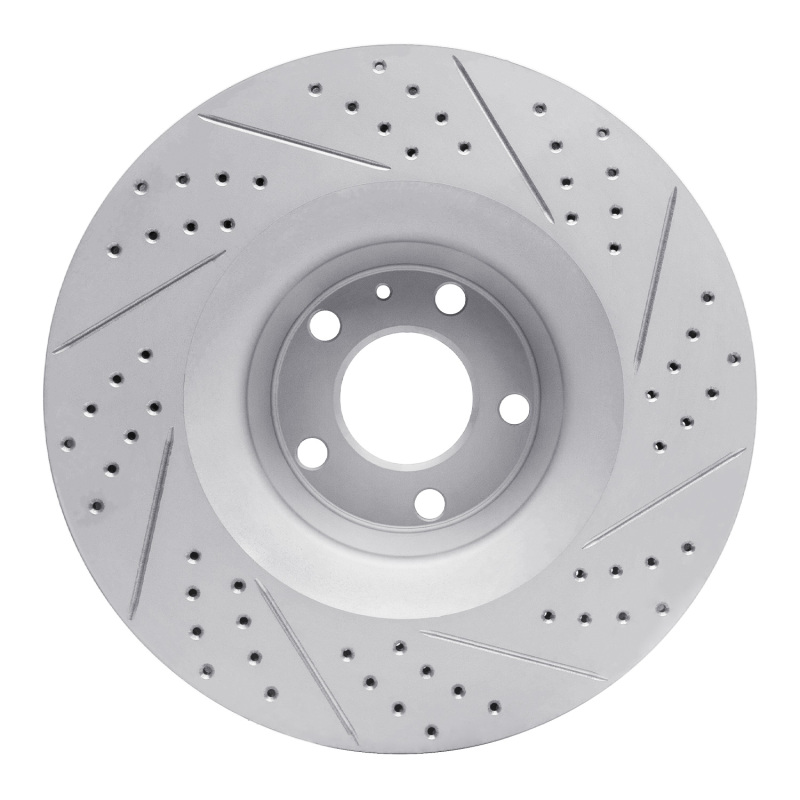 Audi A6 Quattro Brake Rotor (1) - Front Left - DFC - Drilled & Slotted Geoperformance - `05-`11