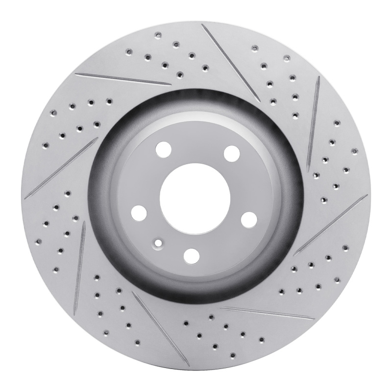 Audi A6 Quattro Brake Rotor (1) - Front Right - DFC - Drilled & Slotted Geoperformance - `05-`11