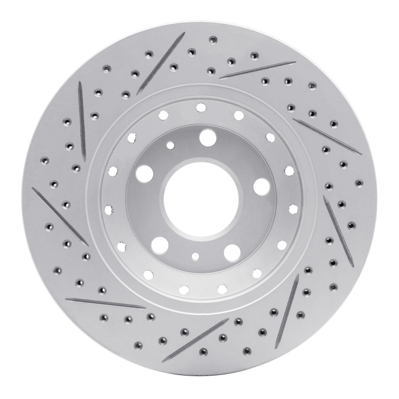 Audi A8 Brake Rotor (1) - Rear Right - DFC - Geoperformance Rotors - Drilled & Slotted - `04-`10