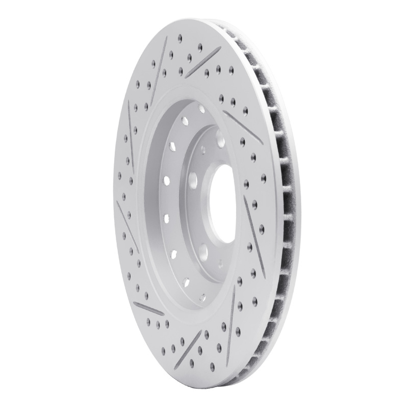 Audi A8 Brake Rotor (1) - Rear Right - DFC - Geoperformance Rotors - Drilled & Slotted - `04-`10