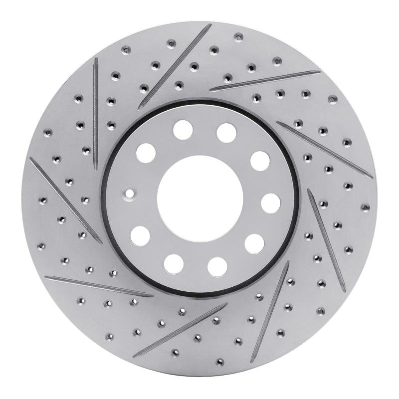 Audi A6 Quattro Brake Rotor (1) - Front Left - DFC - Geoperformance Rotor - Drilled and Slotted - `92-`08