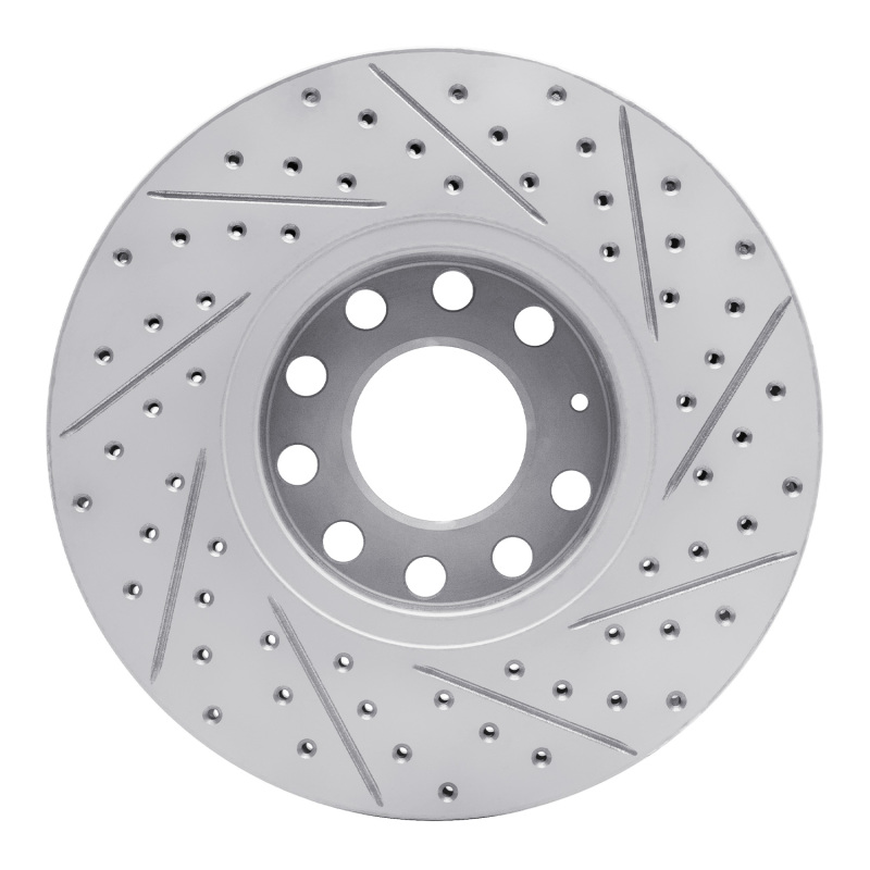 Audi A6 Quattro Brake Rotor (1) - Front Left - DFC - Geoperformance Rotor - Drilled and Slotted - `92-`08