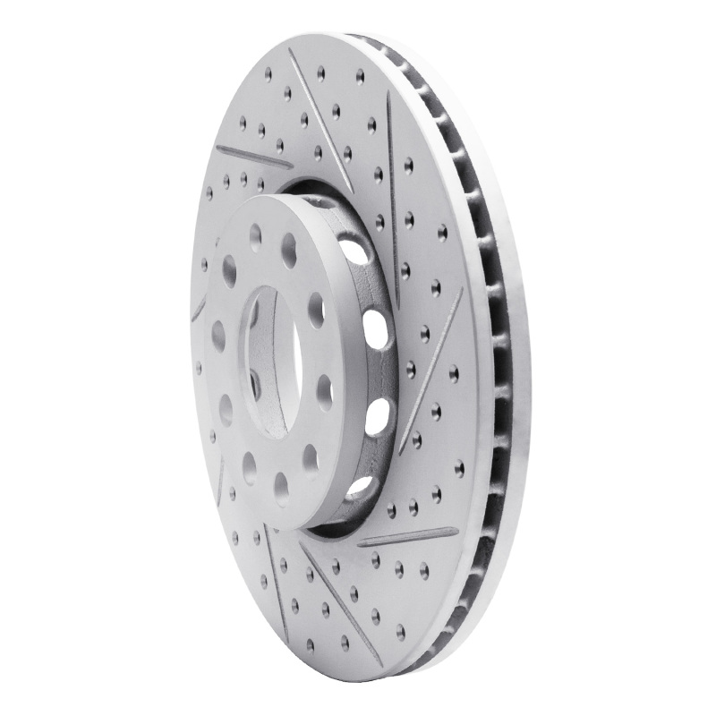 Audi A4 Brake Rotor (1) - Front Right - DFC - Drilled & Slotted Geoperformance - `92-`08