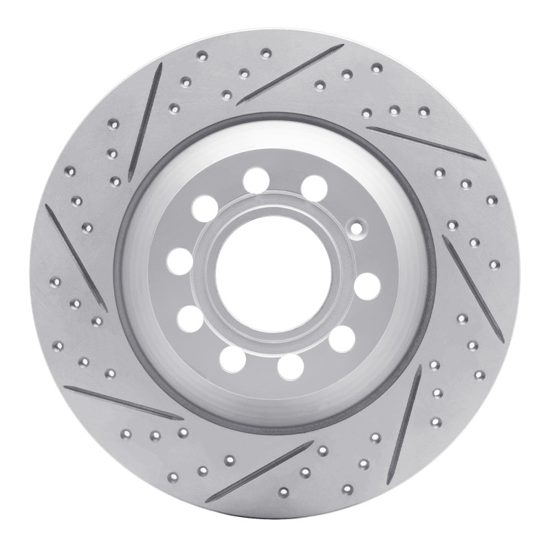 Audi A6 Quattro Brake Rotor (1) - Rear Left - DFC - Drilled & Slotted Geoperformance - `05-`11