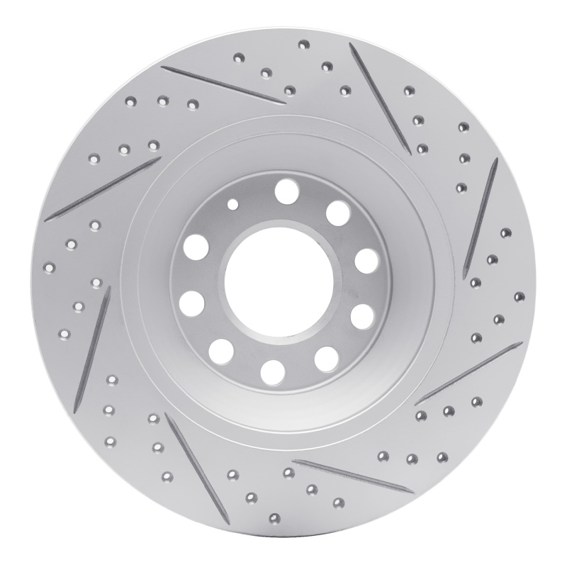 Audi A6 Quattro Brake Rotor (1) - Rear Left - DFC - Drilled & Slotted Geoperformance - `05-`11