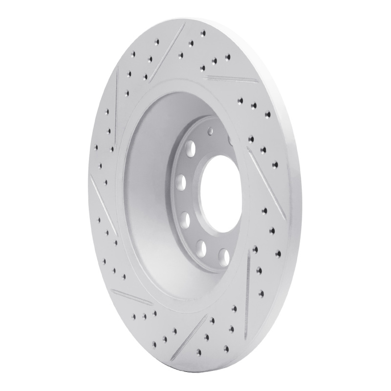 Audi A6 Quattro Brake Rotor (1) - Rear Right - DFC - Drilled & Slotted Geoperformance - `05-`11