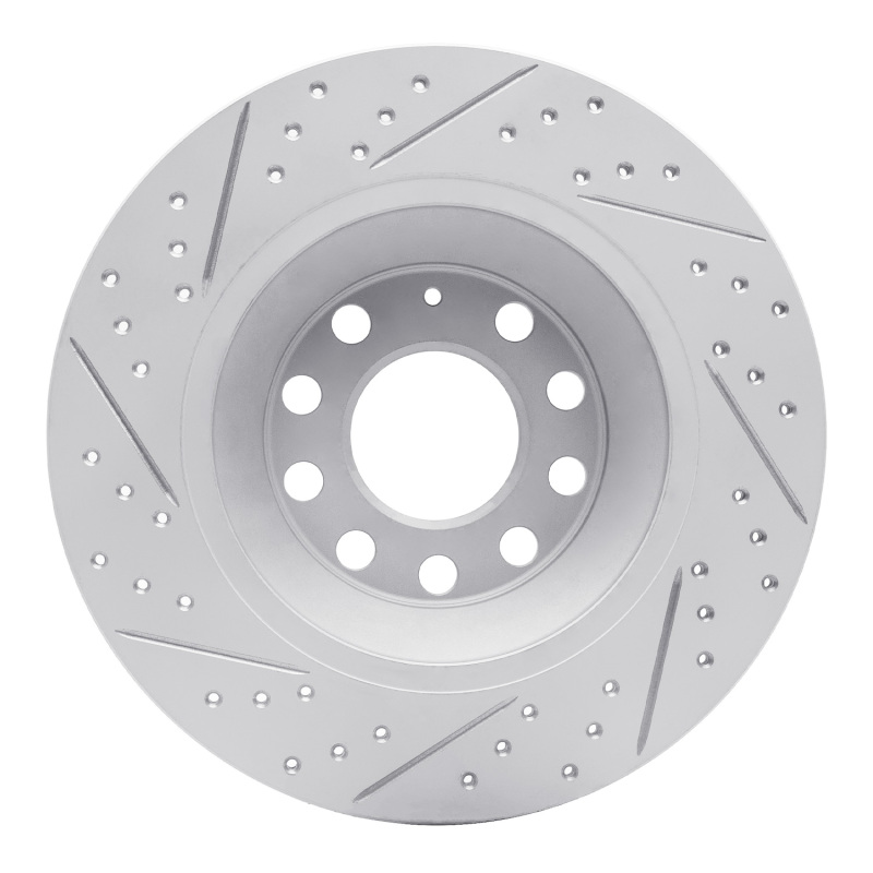 Audi A6 Quattro Brake Rotor (1) - Rear Right - DFC - Drilled & Slotted Geoperformance - `05-`11