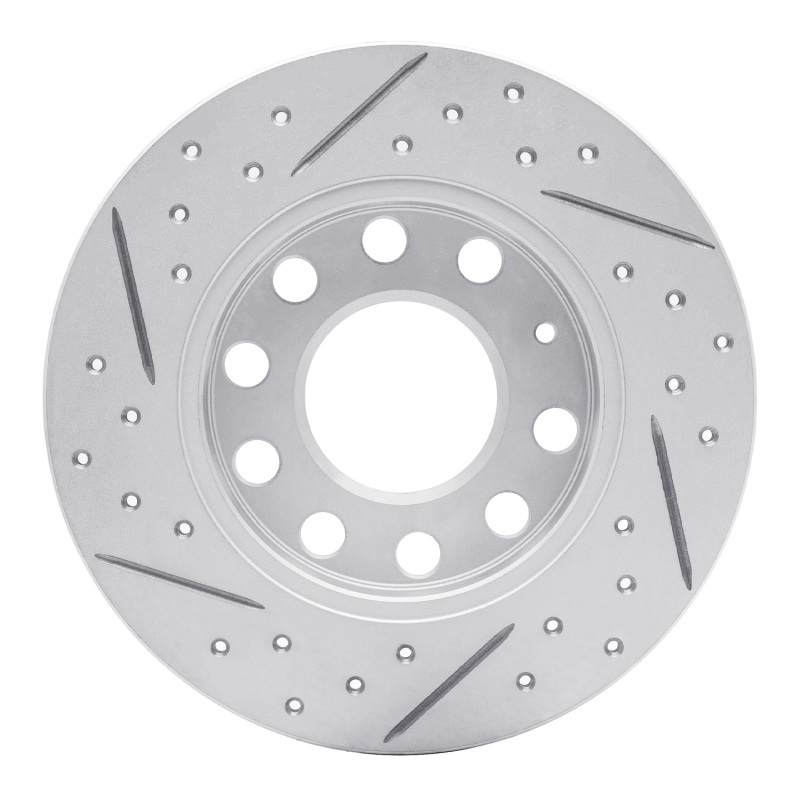 Audi A4 Brake Rotor (1) - Rear Right - DFC - Drilled & Slotted Geoperformance - `02-`06