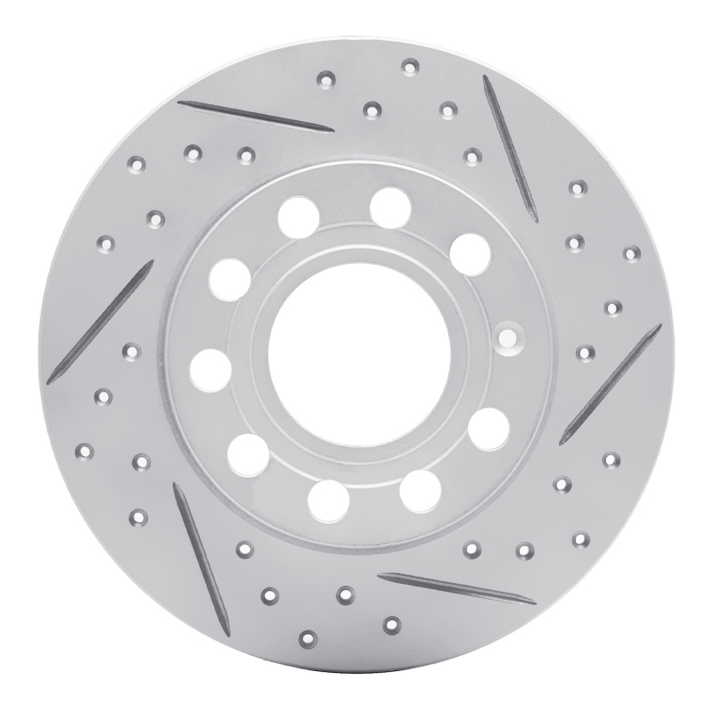 Audi A4 Brake Rotor (1) - Rear Right - DFC - Drilled & Slotted Geoperformance - `02-`06