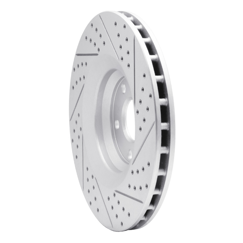 Audi TT Quattro Brake Rotor (1) - Front Left - DFC - Geoperformance Rotor - Drilled and Slotted - `08-`11