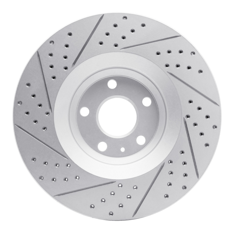Audi TT Quattro Brake Rotor (1) - Front Right - DFC - Geoperformance Rotor - Drilled and Slotted - `08-`11